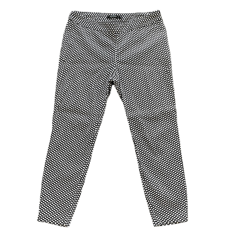 PORTMANS Sz10 Black and white diamond design capri 7/8ths pants - Picture 2 of 10
